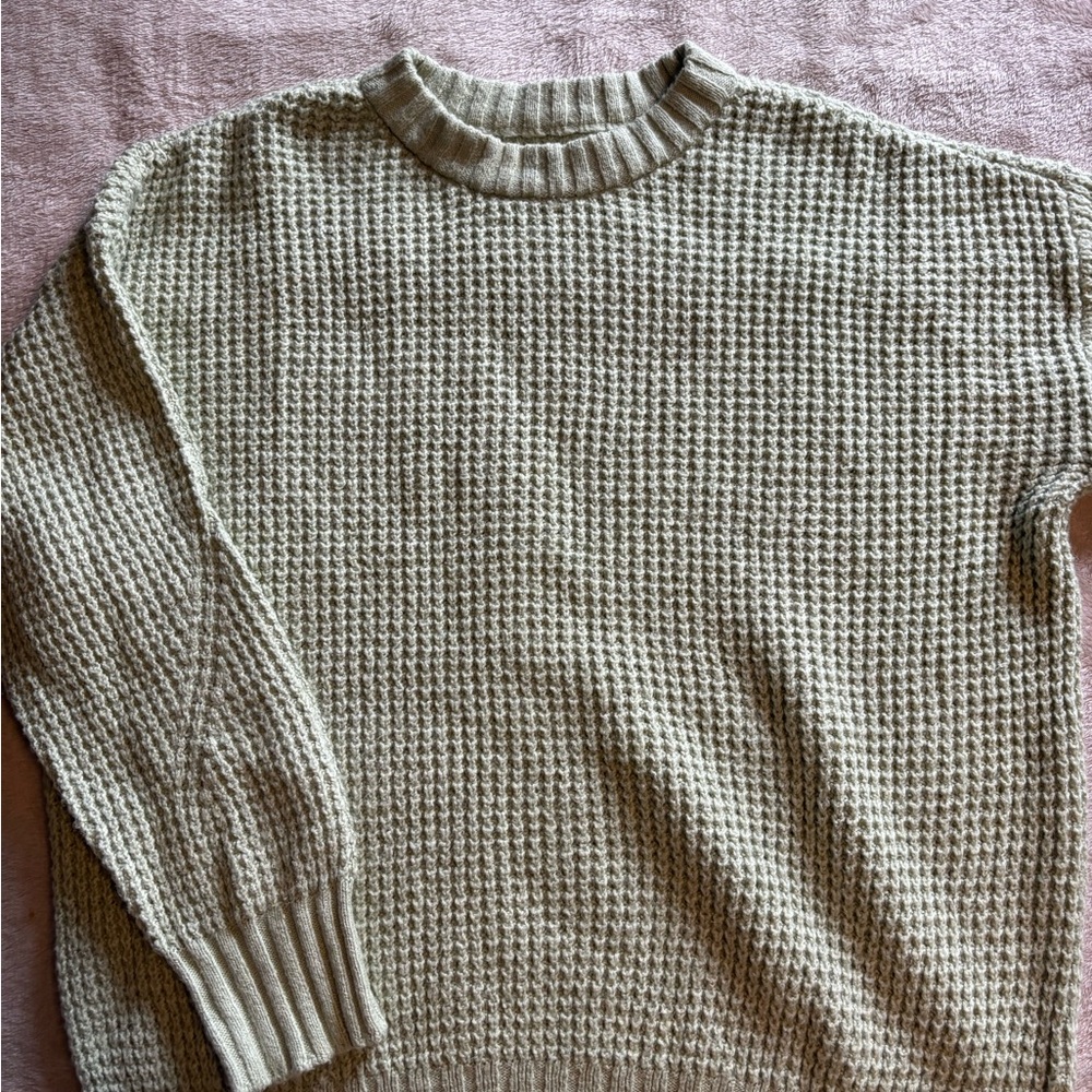Green Waffle American Eagle Sweater.